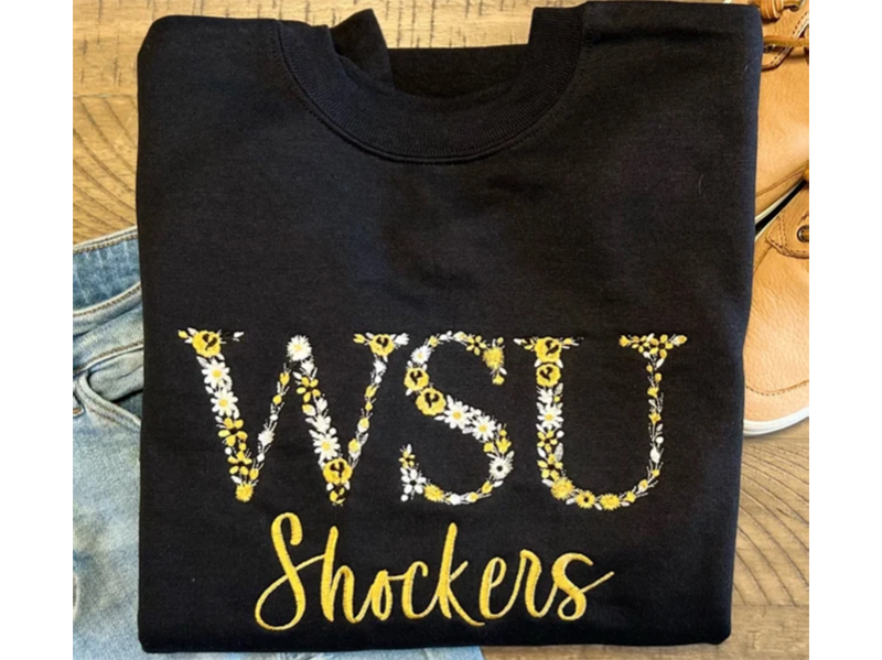 Wichita State Embroidered Crewneck
