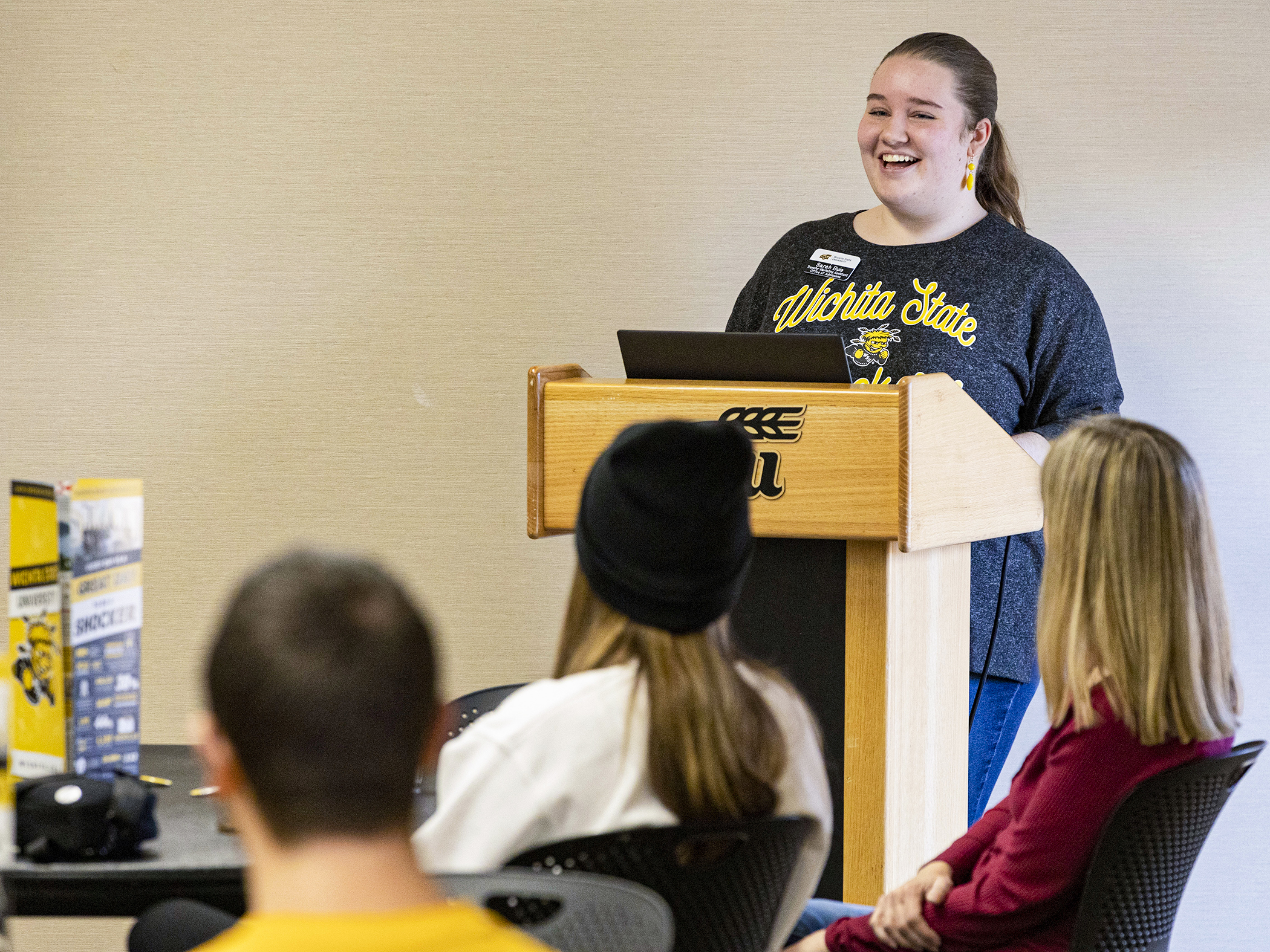 Sarah Buie speaking at the 2023 Gore Core event.