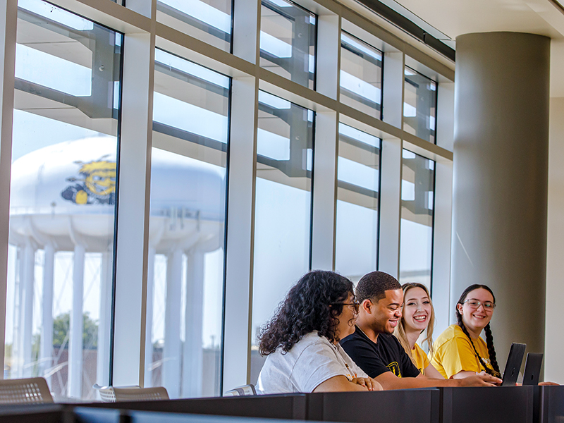 Wichita State students in class.