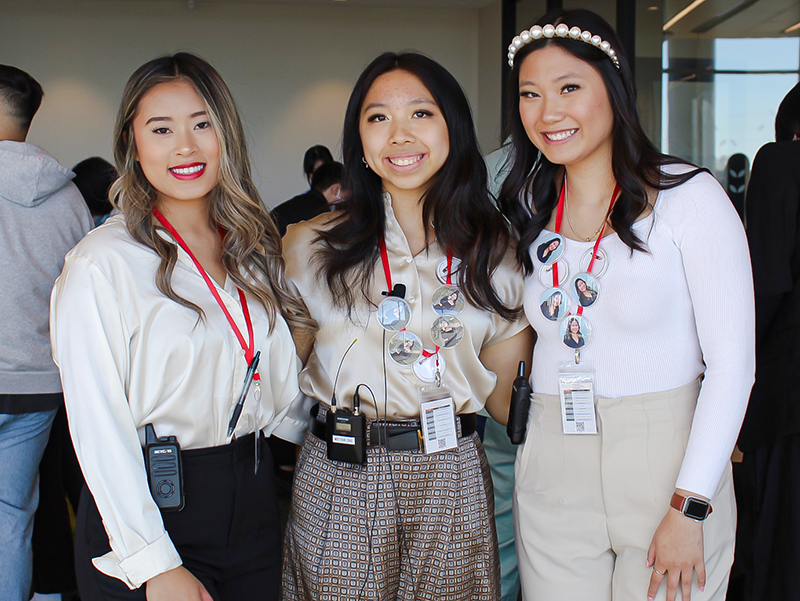 Vivian Le, center, during her time as executive director of the Midwest Apida Students Union (MAASUx) Leadership Conference at WSU.