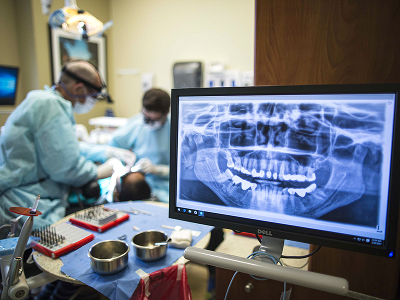 An x-ray at WSU's Dentistry Practice.