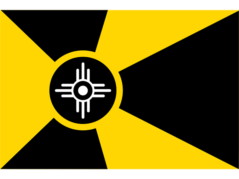 Alternate Wichita flag design with Shocker colors.