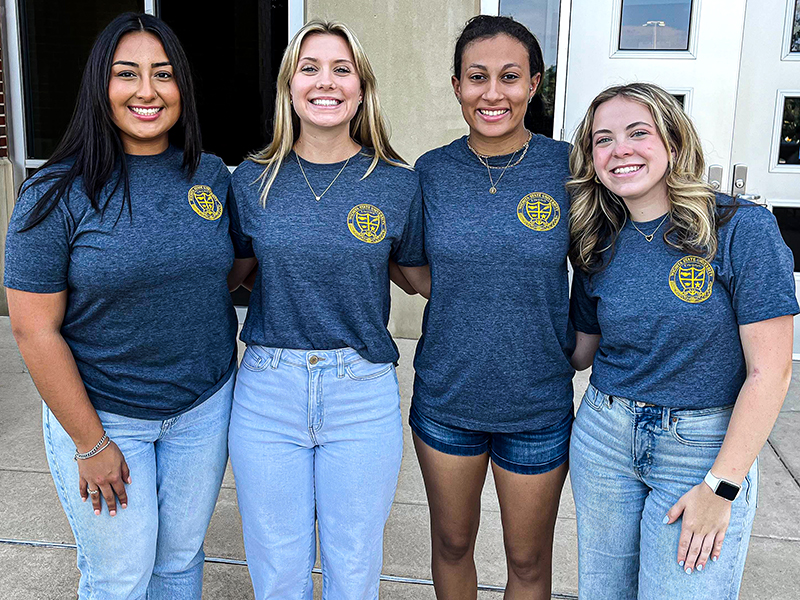 Gore Scholars Lesly Hernandez, Chloe Strecker, Brynna Mays and Karaline Scott.