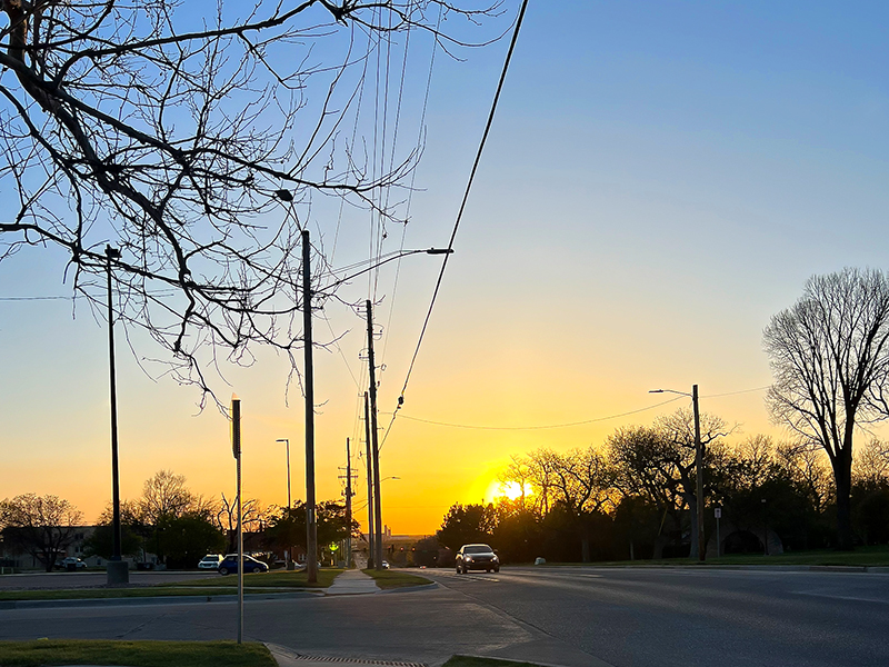 I took this photo one morning while walking to work on my research project in organic chemistry! I am involved in research on campus, and the science I get to see is so cool!