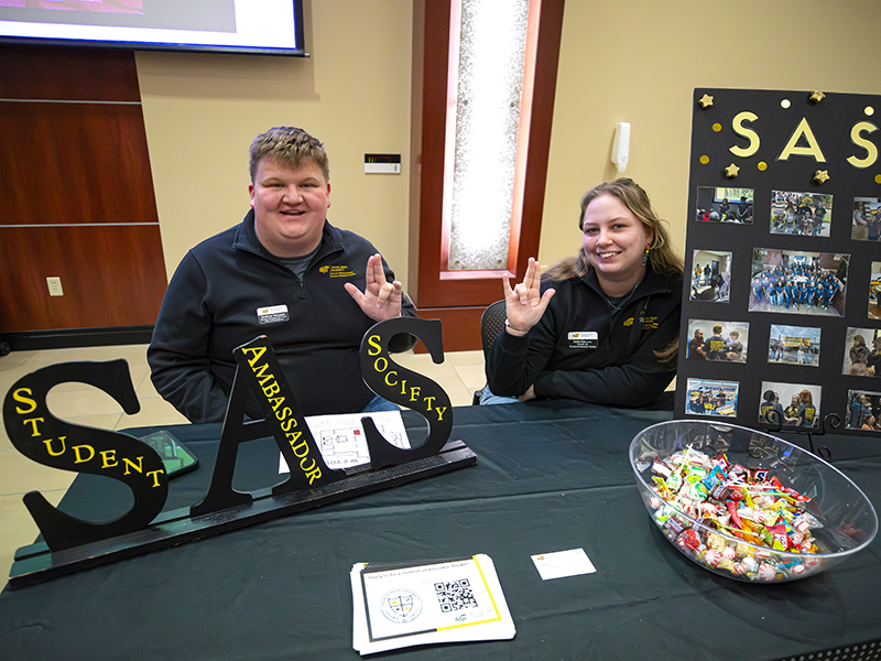 SAS members Andruw Hoopes and Sadie Frye at W-S-YOU.