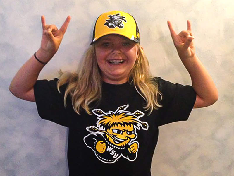 Sophie repping Shocker Nation.