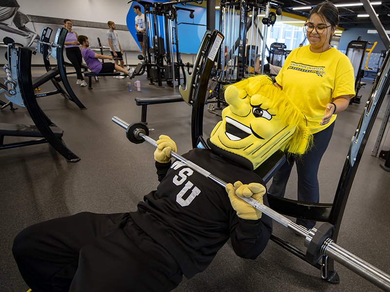 WuShock getting his workout at the Steve Clark YMCA