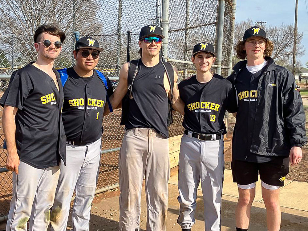 Wichita State University baseball club members.