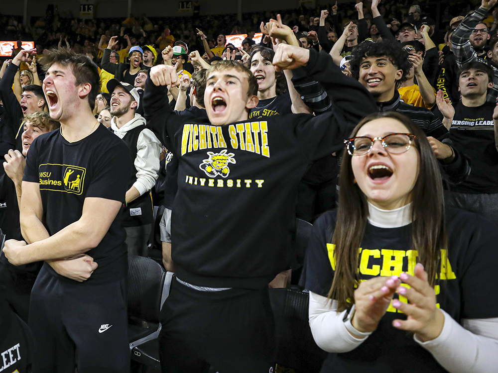 Wichita State fans at Charles Koch Arena.