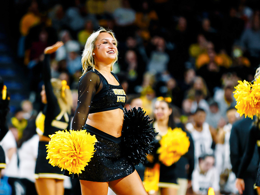 Wichita State's spirit squad during a game at Koch Arena.