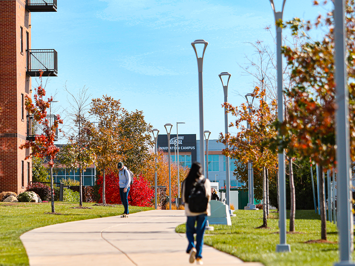 The great views extend east towards the Innovation Campus. What was previously an 18-hole golf course more than a decade ago is now filled in with vital facilities for student's applied learning experiences..