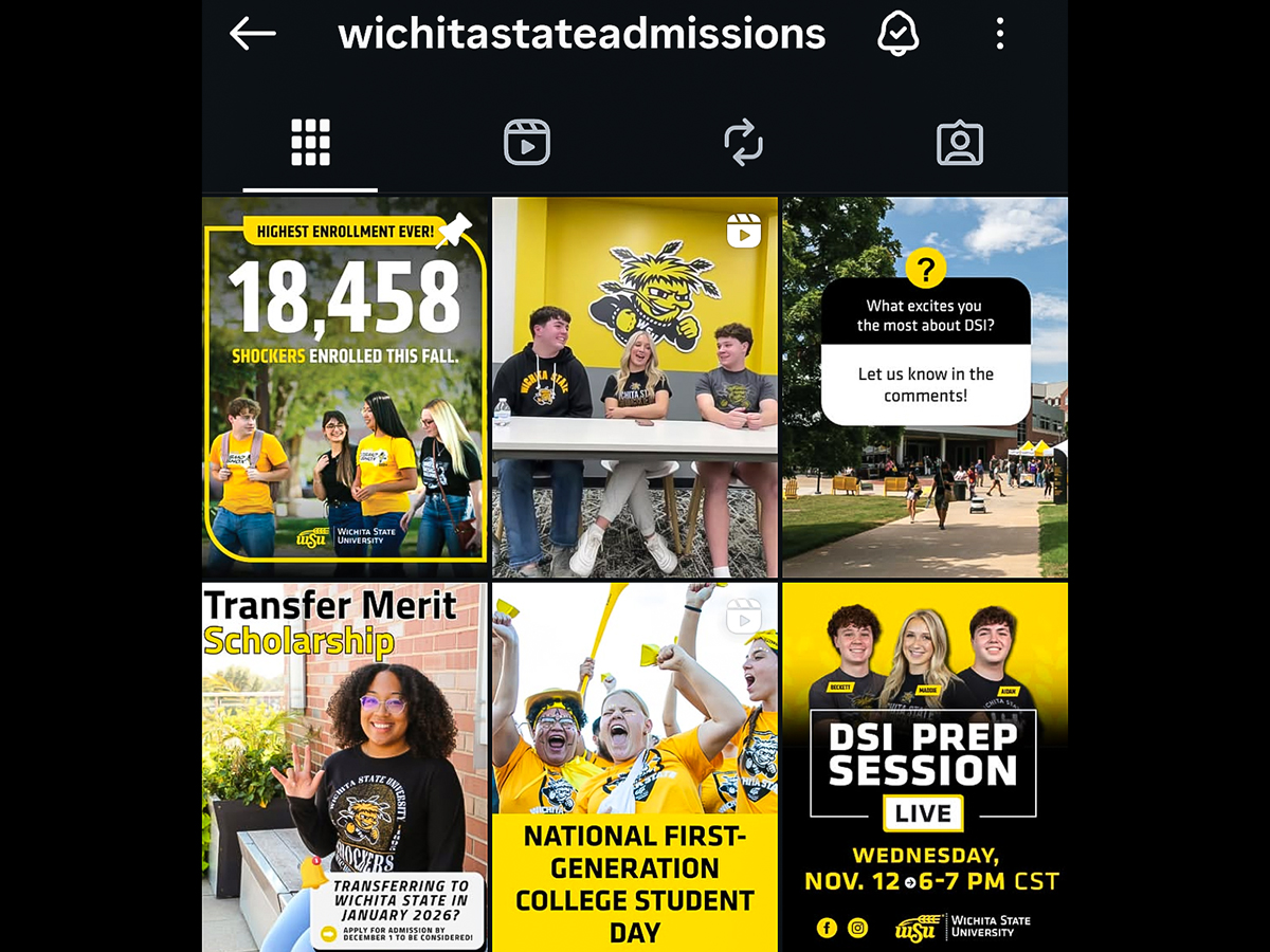 Wichita State Admissions Instagram