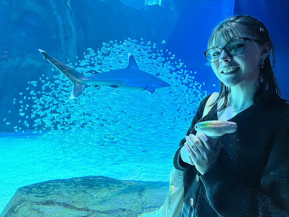 Lin Lindstrom at the Georgia Aquarium.