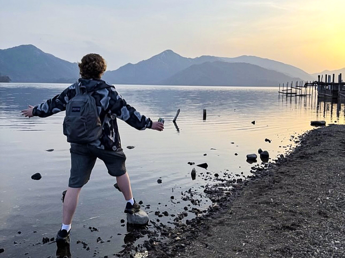 Owen Klos at Lake Chuzenji, Nikko, Japan.