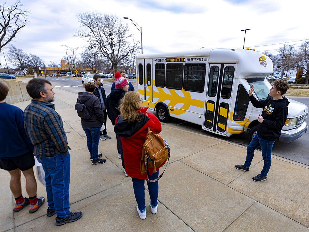 The Wichita State shuttle helps ensure visitors get to their appointments on time.