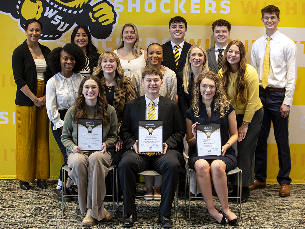 Wichita State's Gore Scholars pose for a group photo.