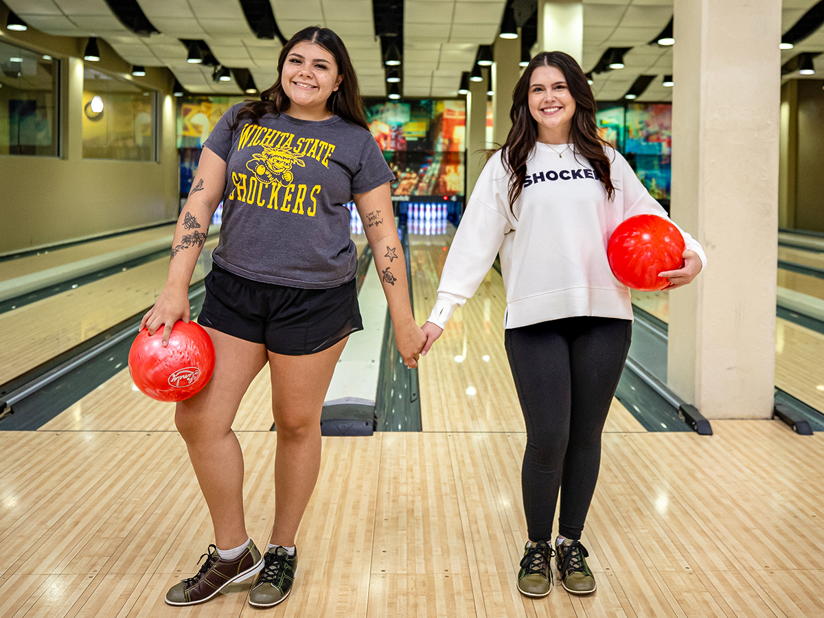 Students at Shocker Grill & Lanes