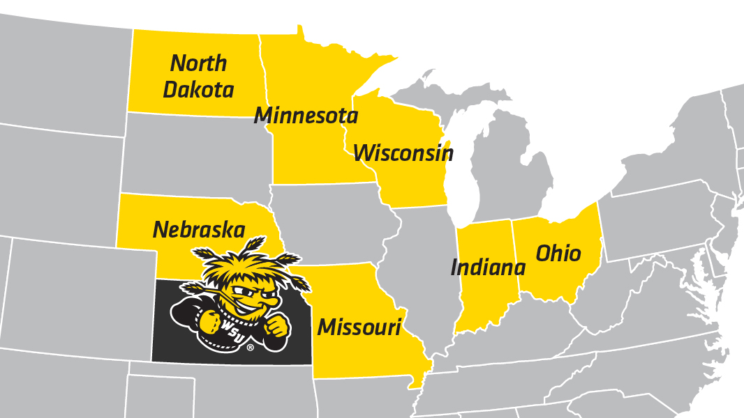 Map of states participating in MSEP, including Indiana, Minnesota, Missouri, Nebraska, North Dakota, Ohio and Wisconsin