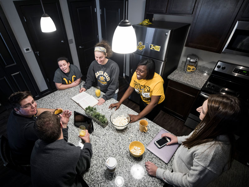 students in student housing