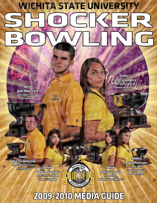 Sample page of the 2009-2010 Shocker Bowling Media Guide. 