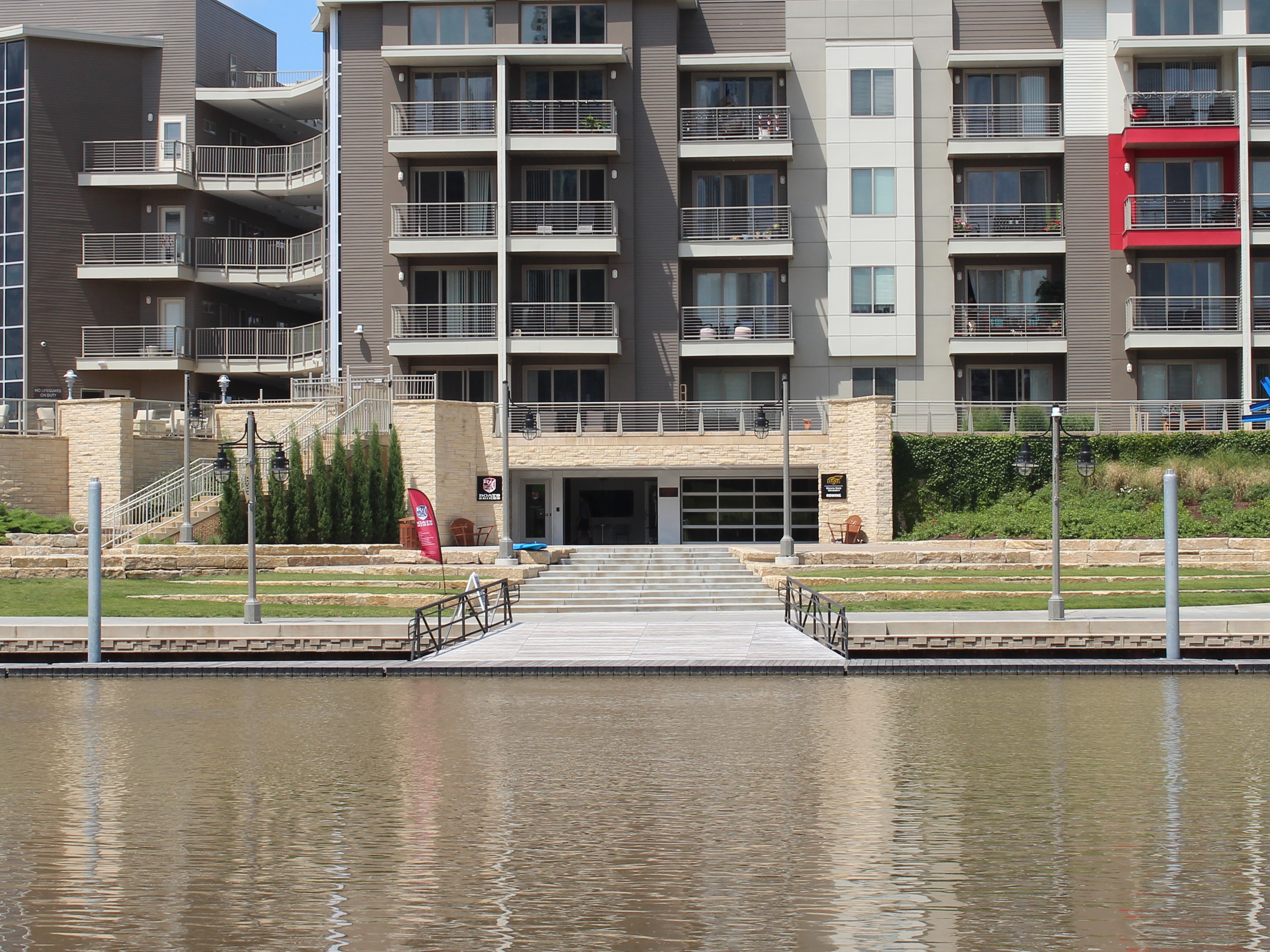 front of River vista boathouse