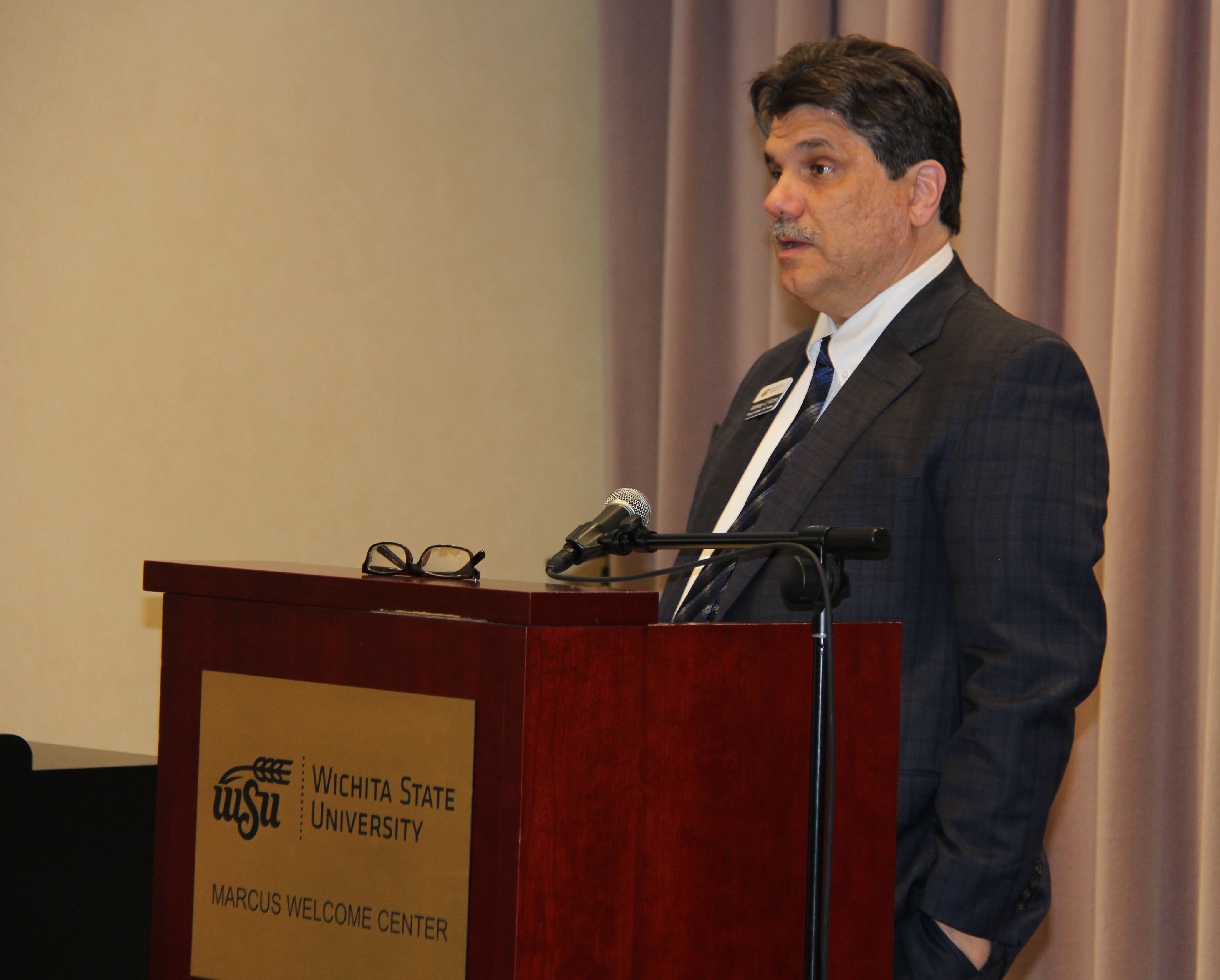 Photo of Provost & Sr. Vice President Tony Vizzini addressing the reception.
