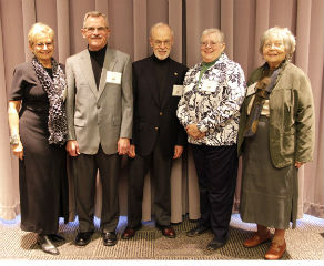 Photo of Award Recipients - Dorothy Crum, Ron Christ, Peter Zoller, JoLynne Campbell, Dorothy Billings.