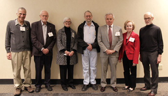 Photo of the Steering Committee - Ed Sawan, Arthur Youngman, Linda Bakken, Elmer Hoyer, John Belt, Marvis Lary, and Peter Zoller.