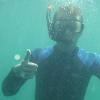 Nicholas Steffes snorkeling underwater. Steffes studied at California State University, San Bernardino through National Student Exchange. 