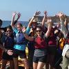 Nicholas Steffes with a group of kayaking friends. Steffes studied at California State University, San Bernardino through National Student Exchange. 