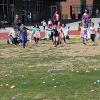 Children participate in an egg hunt