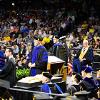 Handing out diplomas at the 2018 Commencement.