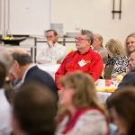 People listening to a presentation.