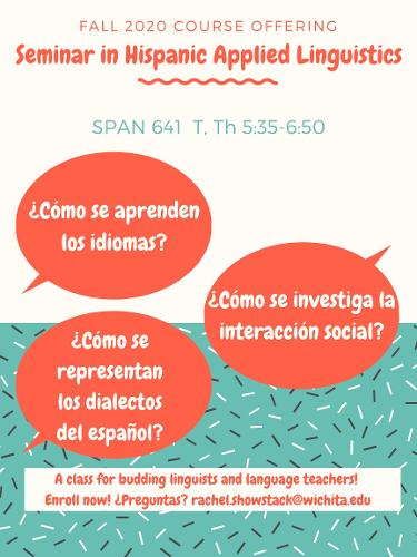 Spanish flyer for class option offered in the fall.
