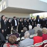 Choir performing at the service