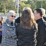 Attendees converse after the formal ceremony