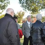 Attendees converse after the formal ceremony