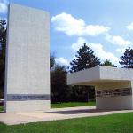 Memorial 70 monument on Wichita State's campus pictured in the daytime