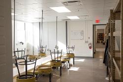 Ceramics classroom inside Henrion Hall