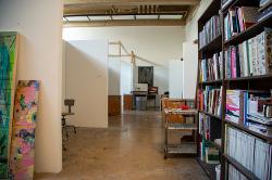 Semi-private studio spaces for undergraduate painting and drawing students in McKnight Art Center