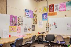 Graphic design studio space in McKnight Art Center