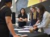 The Female Engineering Matters Team meeting before the Trade Show to begin setting up their booth.