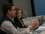 A participant recieving feedback from an experienced entrepreneur.