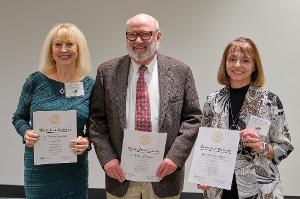 Inductees Dr. Alicia A. Huckstadt, Dr. William Bischoff, Diana L. Cochran-Black