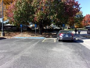 ADA Parking southwest of Elliott Hall