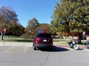 ADA Parking East of Geology Building