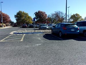 ADA Parking south of Ahlberg Hall.