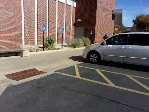 ADA Parking south side of Rhatigan Student Center.