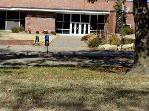 Photo of ADA parking by Duerksen close to main entrance.