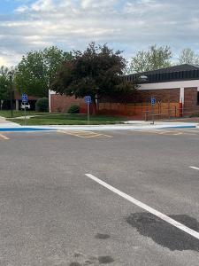 A photo of the closest ADA parking for Ablah just Northeast of the Media Resources Center. 